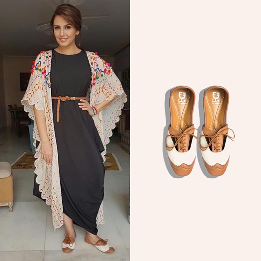 Huma Qureshi in LACE BEAUTY BROGUESTERS