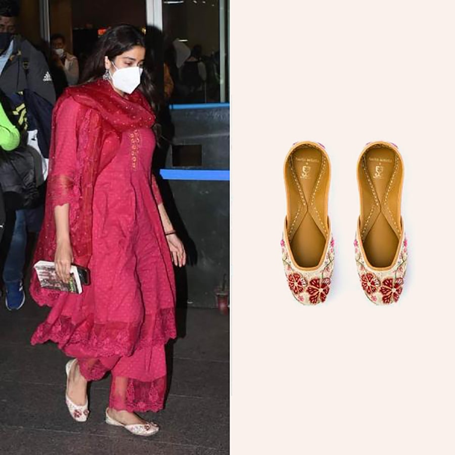 Janhvi Kapoor in Gulmohar Juttis : Rahul Mishra X Fizzy Goblet