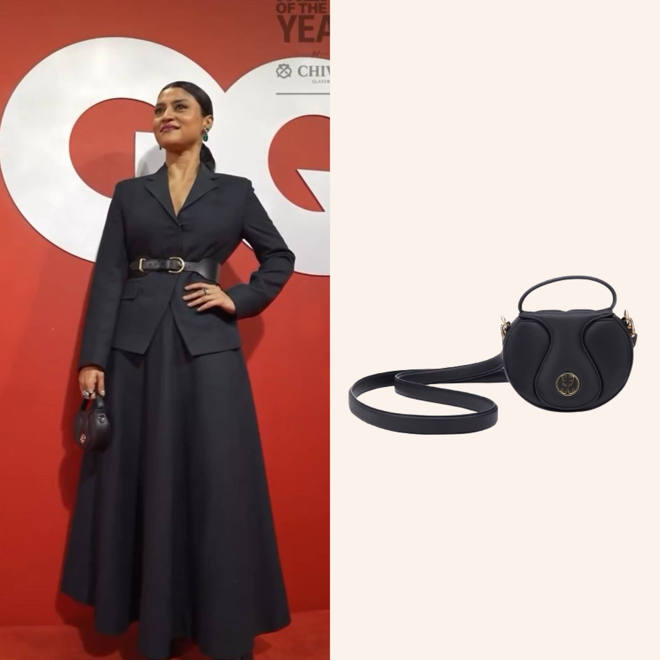 Konkona Sen Sharma with The Micro Bag Leather Black