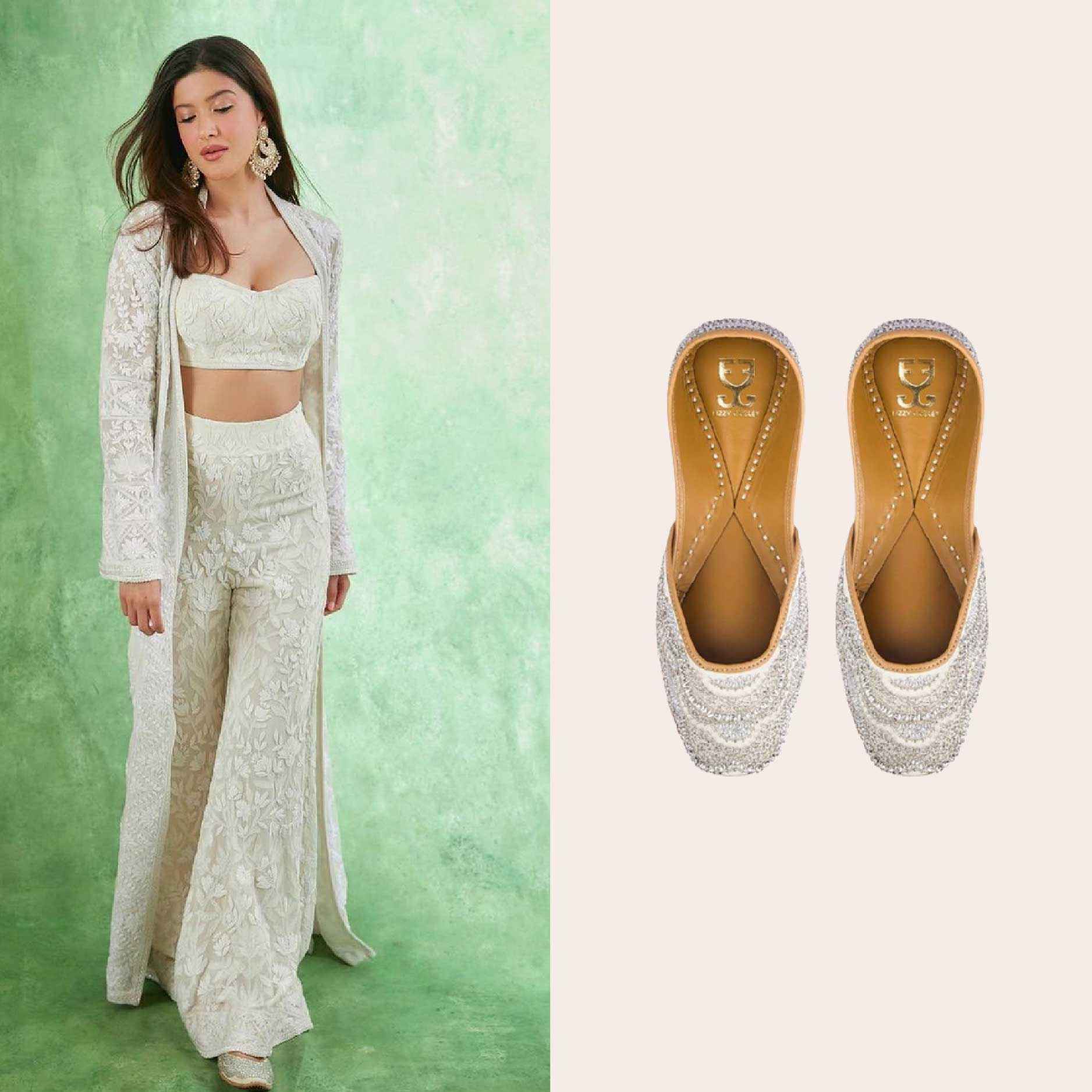 Shanaya Kapoor in Crystal Clear Juttis