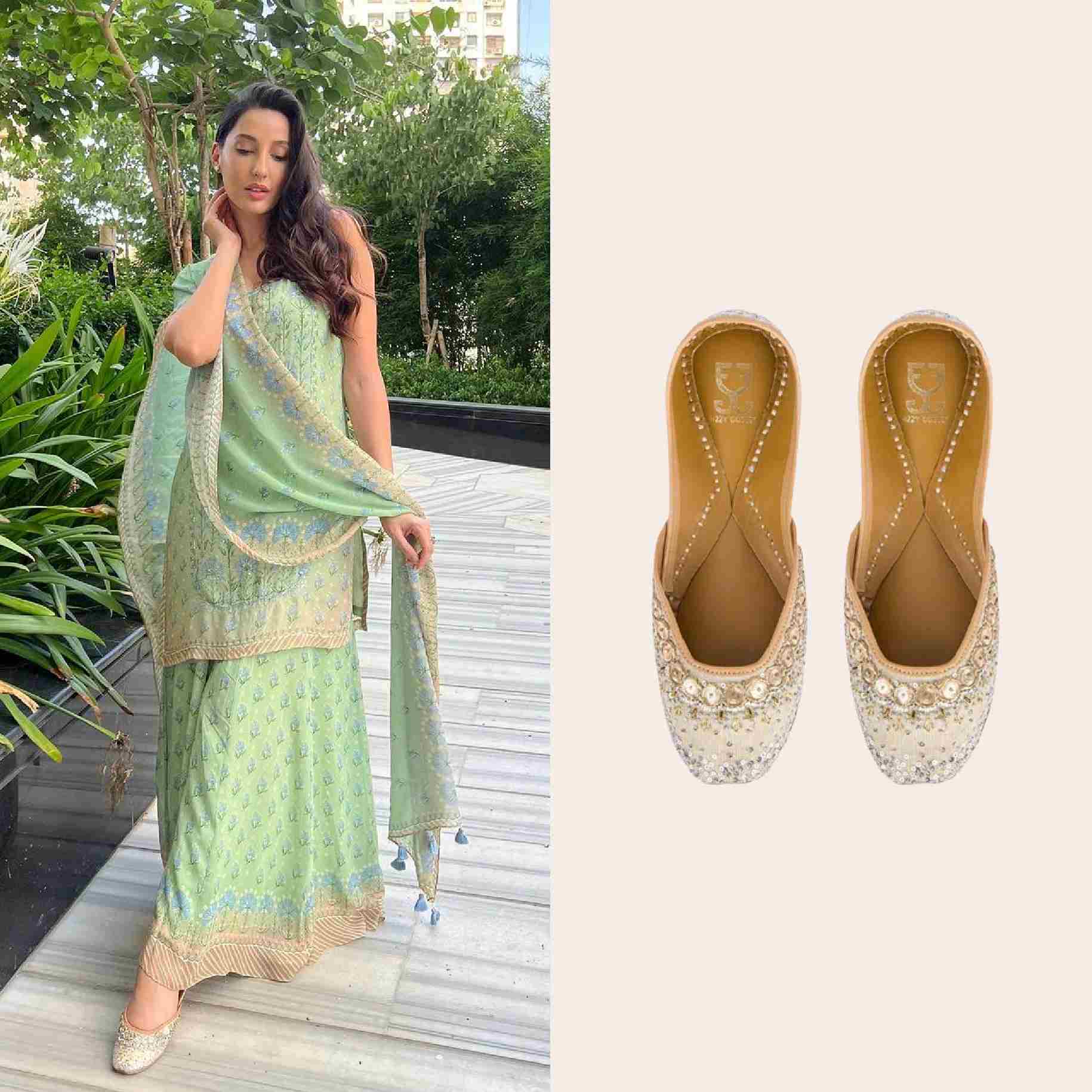 Nora Fatehi in Pixie Dust Juttis