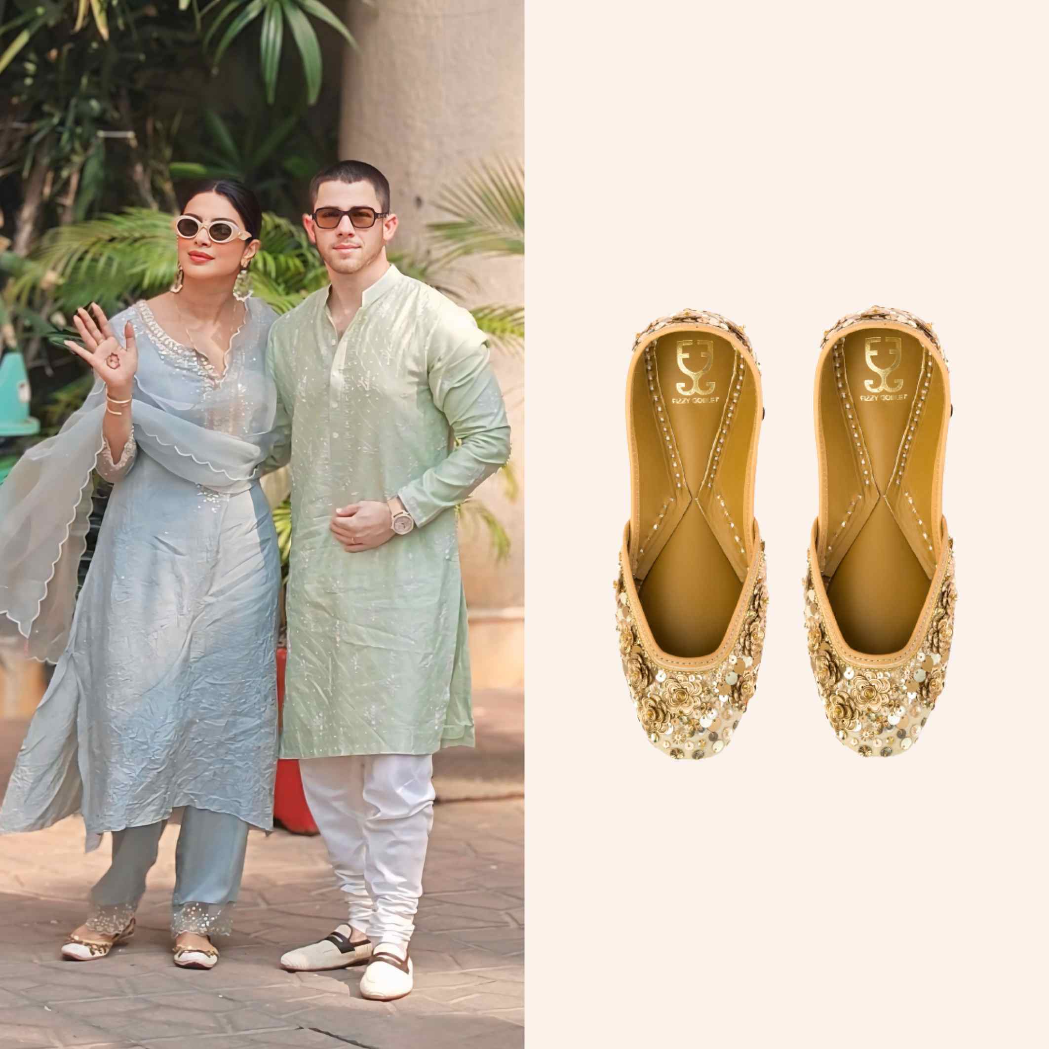 Priyanka Chopra in Goldiloves : Juttis