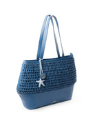 Bazaar Tote Leather With Handwoven Raffia - Limited Edition