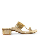 Gold Brew Kolha Block Heel