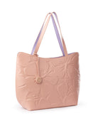 Hibiscus Tote With Debossed Motifs