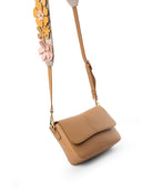 Mini Goblet Crossbody Beige With Laser-Cut Strap