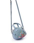 Oyster Crossbody In Denim And Leather With Embellished Sequins - Limited Edition