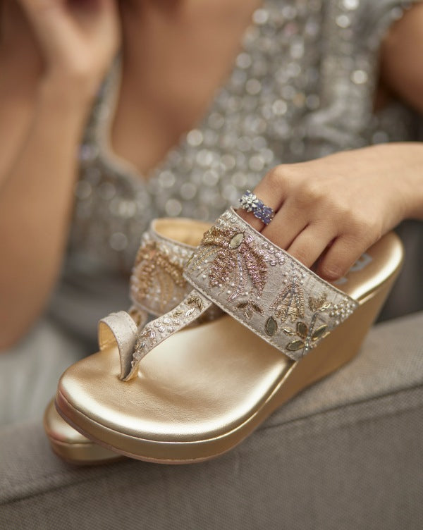 Palermo Kolha Wedge - Payal Singhal x Fizzy Goblet - Limited Edition