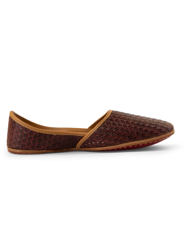 Pattern-Breaker Brown Juttis For Men