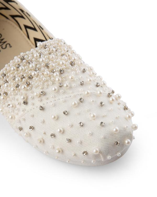 TOMS X Fizzy Goblet Pearl Love Slip Ons