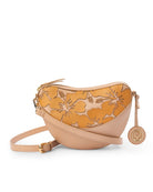 Scallop Crossbody Leather With Laser-Cut Motifs