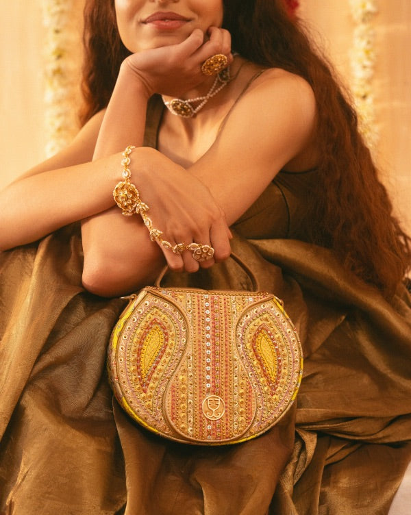 The Mini Bag With Zardozi Embroidery Work