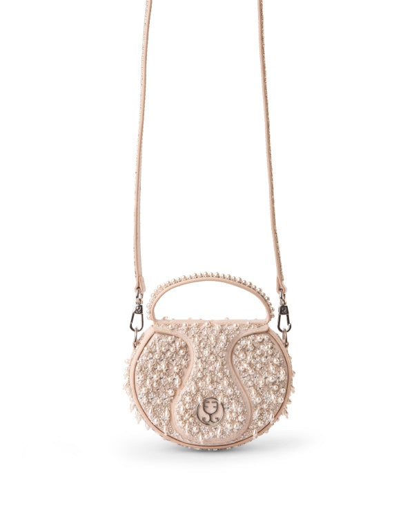 The Micro Bag Leather With Pearl Embroidery