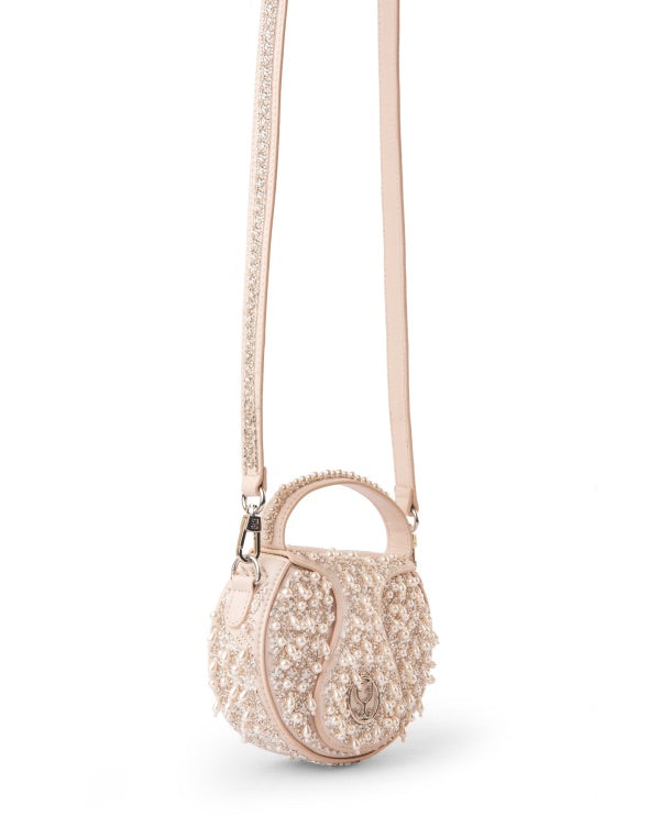 The Micro Bag Leather With Pearl Embroidery