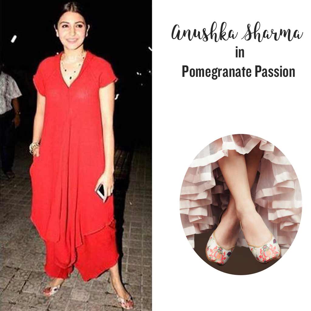 Pomegranate Passion Juttis - Payal Singhal X Fizzy Goblet