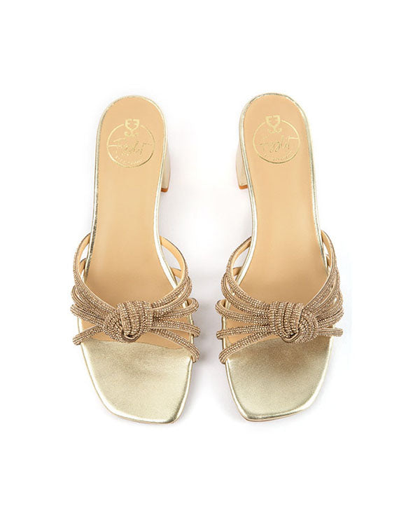 Mambo Knot Heels - Golden