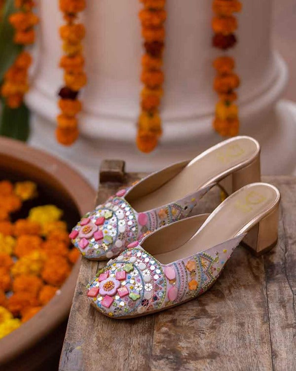 Charming White Pearl Wedding Shoes 2023 6 cm Stiletto Heels Ankle Strap  Open / Peep Toe Wedding